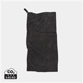 VINGA  toalla seca activa pequeña GRS RPET, negro