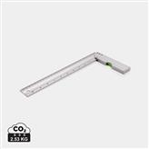 Ruler with level, silver