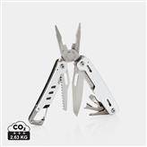Solid multitool with carabiner, silver