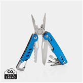 Solid multitool with carabiner, blue