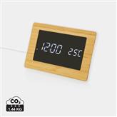 Reloj Utah RCS Rplastic bambú LED, marron