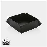 Swiss Peak RCS recycled PU foldable magnetic storage tray, black