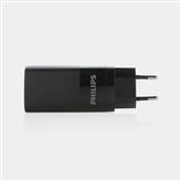 Philips 65W Ultra-Schnell-PD 3-Port-USB-Wandladegerät, schwarz