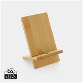 Soporte para teléfono de bambú FSC® en caja kraft FSC®, marron