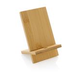 FSC® bamboo phone stand in FSC® kraft box, brown