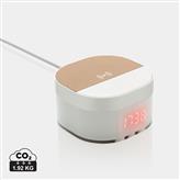 Chargeur à induction 5W avec horloge numérique Aria, blanc