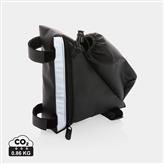 High-Visibility Fahrradtasche mit Flaschenhalter, schwarz