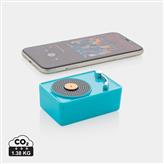 Mini vintage 3W trådløs højtaler, blå