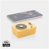 Mini Vintage 3W draadloze speaker, geel