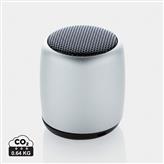 Mini aluminium wireless speaker, silver