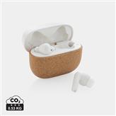 Oregon RCS recycled plastic and cork TWS earbuds, brown