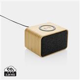Speaker 3W wireless 5W in plastica RCS e bambù FSC®, marrone