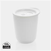 Taza de café antimicrobiana simplista, blanco