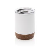 Cork small vacuum coffee mug, white