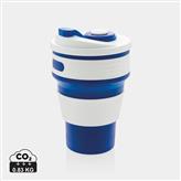 Foldable silicone cup, blue