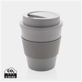 Genbrugelig kaffekop med skruelåg, 350ml, grå