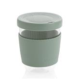 Ukiyo borosilicate glass with silicone lid and sleeve, green