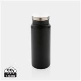 Botella al vacío de acero inoxidable reciclado RCS 600ML, negro