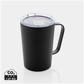 RCS Recycled stainless steel modern vacuum mug with lid, black