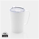 RCS Recycled stainless steel modern vacuum mug with lid, white