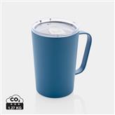 RCS Recycled stainless steel modern vacuum mug with lid, blue