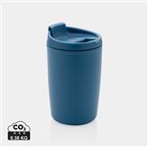 Bicchiere in PP riciclato GRS con tappo 300ml, blu