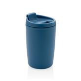 GRS recycelter PP-Becher mit Flip-Deckel, blau