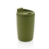 GRS Recycled PP tumbler with flip lid, green