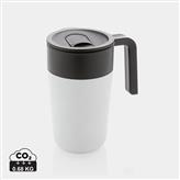 GRS Recycled PP and SS mug with handle, white