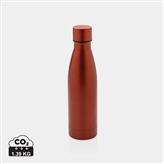 Bottiglia termica in acciaio riciclato RCS 500ml, rosso ciliegio