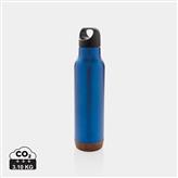 Auslaufsichere Vakuum-Flasche mit Kork, blau