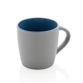 Ceramic mug with coloured inner, blue