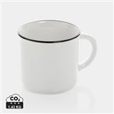 Vintage ceramic mug 280ml, white