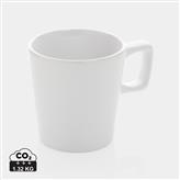 Ceramic modern coffee mug 300ml, white