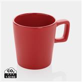 Ceramic modern coffee mug 300ml, red