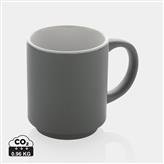 Ceramic stackable mug 180ml, grey
