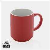 Ceramic stackable mug 180ml, red