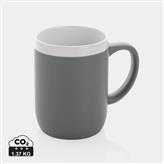 Mug 300ml en céramique avec bord blanc, gris