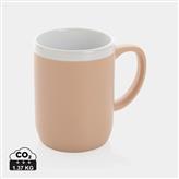 Ceramic mug with white rim 300ml, white