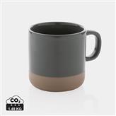 Mug 360ml en céramique émaillée, gris