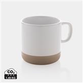 Glazed ceramic mug, white