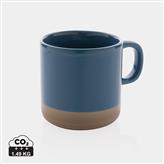 Glazed ceramic mug 360ml, blue