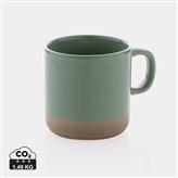 Glazed ceramic mug 360ml, green