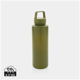 RCS certified recycled PP water bottle with handle, green
