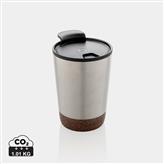 GRS RPP kaffekopp med kork i rustfritt stål, sølvfarget