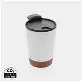GRS RPP kaffekopp med kork i rustfritt stål, hvit