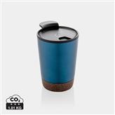 GRS RPP kaffekopp med kork i rustfritt stål, blå
