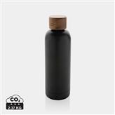 Botella Wood de acero inoxidable reciclado certificado RCS, negro