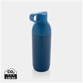 Botella al vacío de acero inoxidable reciclado Flow RCS, azul