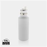 Hydro RCS recycled stainless steel vacuum bottle with spout, white